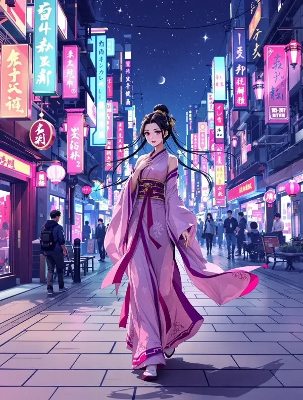 古风少女的都市生活